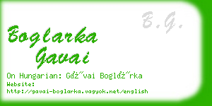 boglarka gavai business card